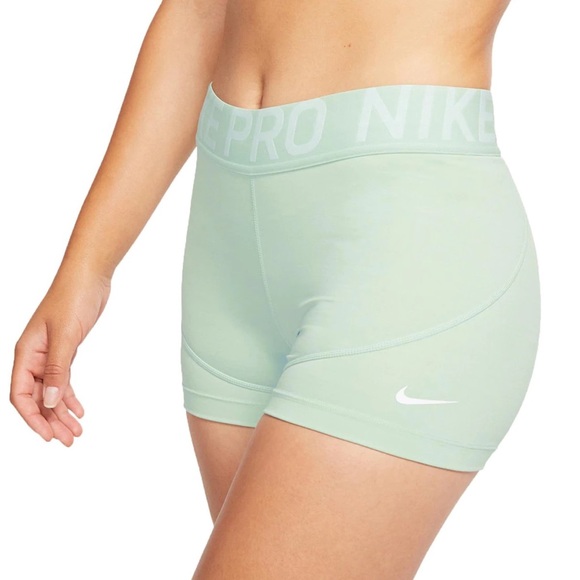 Nike | Shorts | Mint Green Nike Pro 3 Sleek Higher Rise Athletic Shorts |  Poshmark